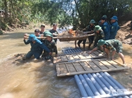 Huge war-left bomb successfully detonated in Dong Cuong Commune